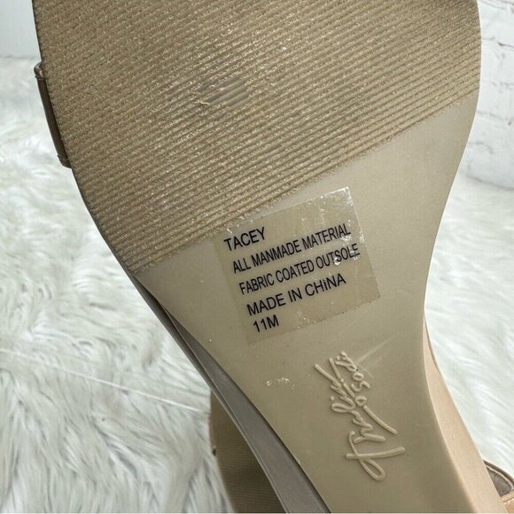 Thalia Sodi Women's Tan Embellished Tacey Open Toe Zip Wedge Sandals US 11M - Picture 12 of 15